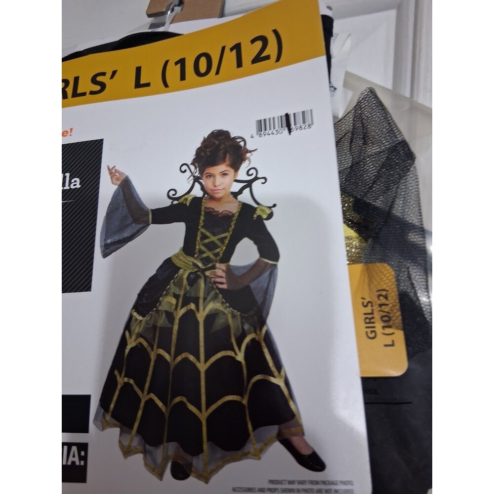 NWT Way To Celebrate  Girls Spiderella Costume Size L 10-12 Halloween
